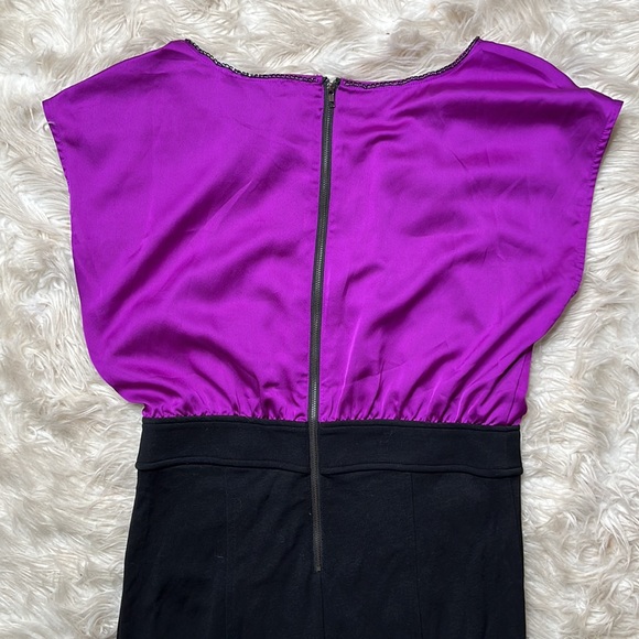 Forever 21 Purple and Black Dress Size Large - Picture 8 of 9